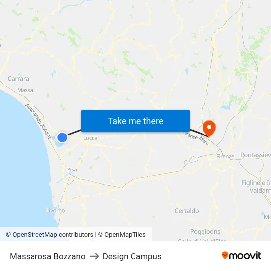 Massarosa Bozzano to Design Campus map