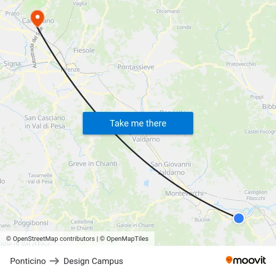 Ponticino to Design Campus map