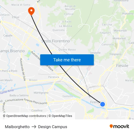 Malborghetto to Design Campus map