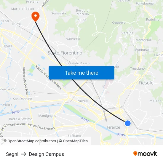 Segni to Design Campus map