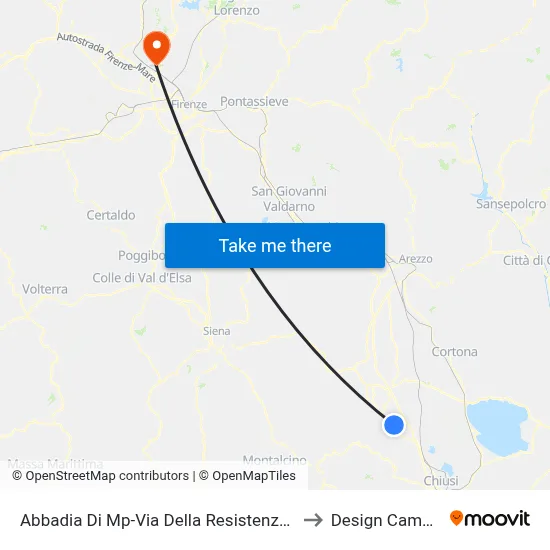 Abbadia - Resistance St 23 to Design Campus map