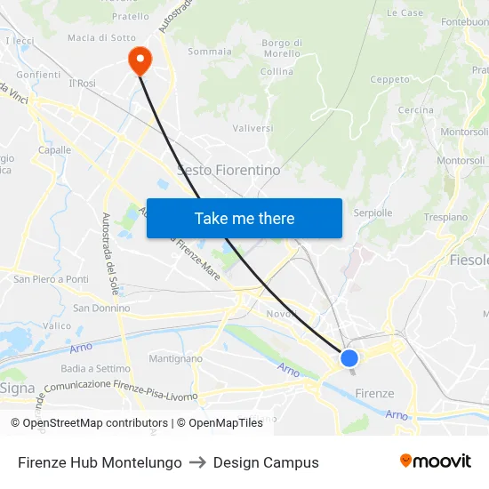 Florence Montelungo Hub to Design Campus map