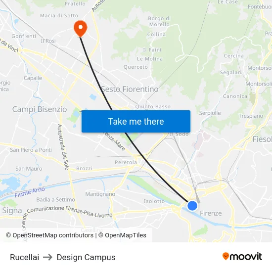 Rucellai to Design Campus map