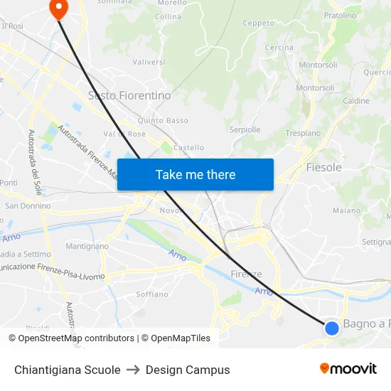 Chiantigiana Schools to Design Campus map