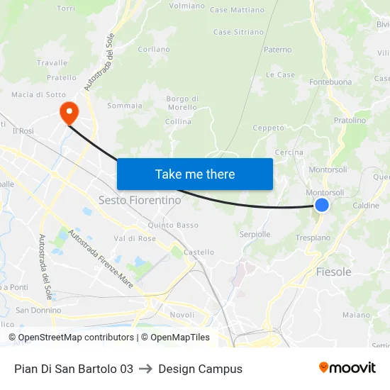 Pian di San Bartolo 03 to Design Campus map