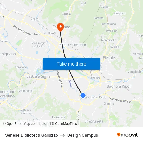 Senese Biblioteca Galluzzo to Design Campus map