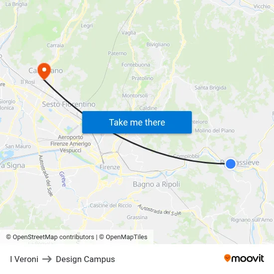 I Veroni to Design Campus map