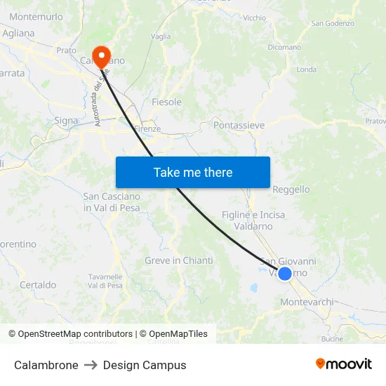 Calambrone to Design Campus map