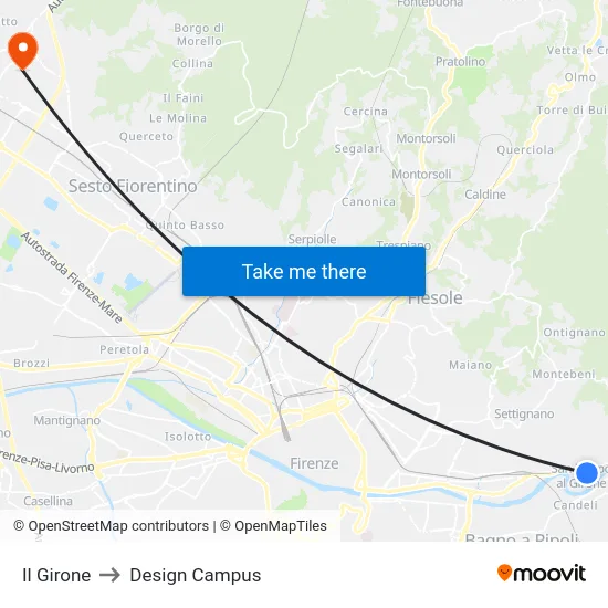 Il Girone to Design Campus map