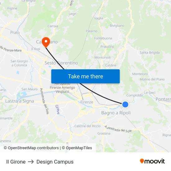 Il Girone to Design Campus map