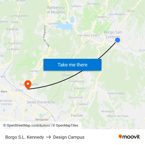 Borgo Kennedy to Design Campus map