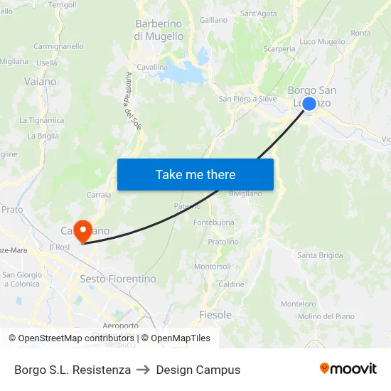 Borgo San Lorenzo Resistance to Design Campus map