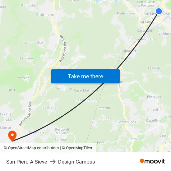 San Piero A Sieve to Design Campus map