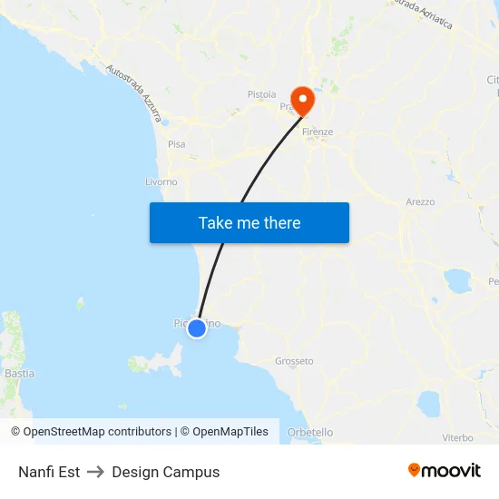 Nanfi Est to Design Campus map