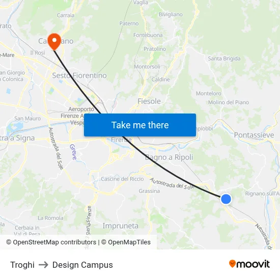 Troghi to Design Campus map