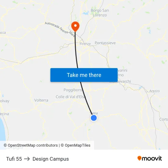 Tufi 55 to Design Campus map