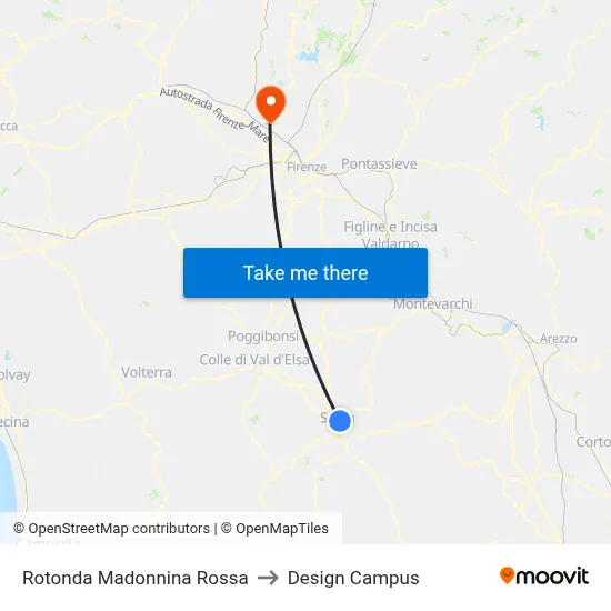 Red Madonna Roundabout to Design Campus map