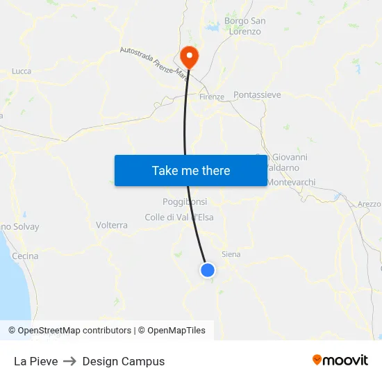 The Pieve to Design Campus map