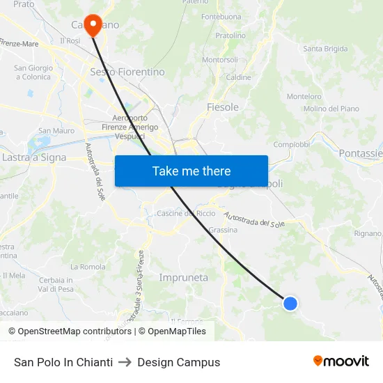 San Polo In Chianti to Design Campus map