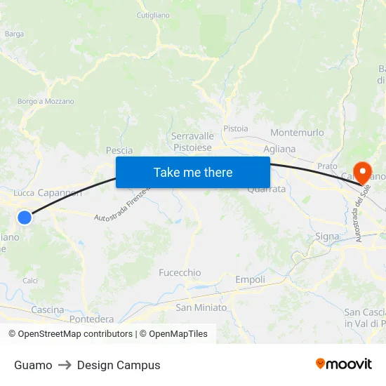 Guamo to Design Campus map