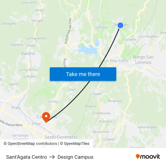 Sant'Agata Center to Design Campus map