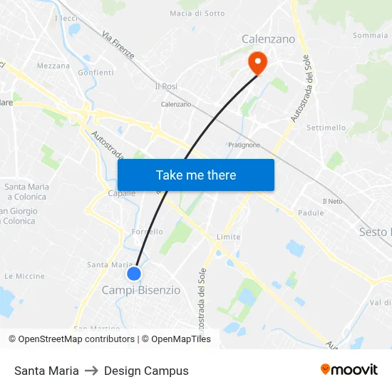 Santa Maria to Design Campus map