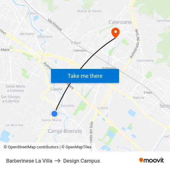 Barberinese La Villa to Design Campus map