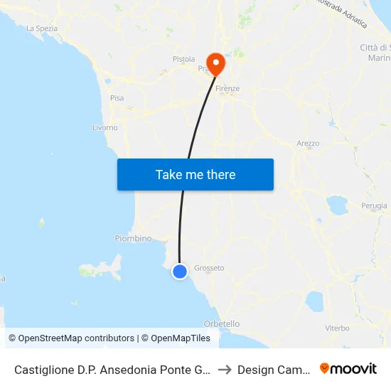 Castiglione D.P. Ansedonia Giorgin Bridge to Design Campus map