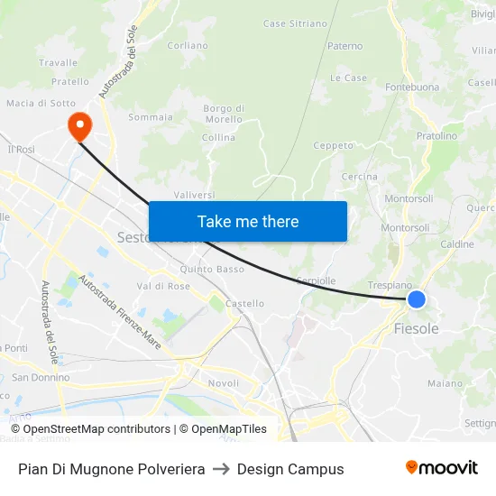Pian Di Mugnone Powder Magazine to Design Campus map