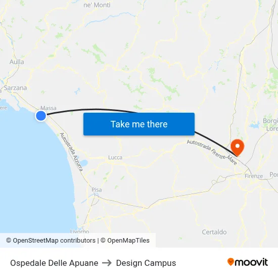 Apuane Hospital to Design Campus map