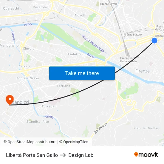 Liberty San Gallo Gate to Design Lab map