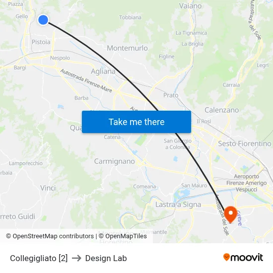 Collegigliato [2] to Design Lab map