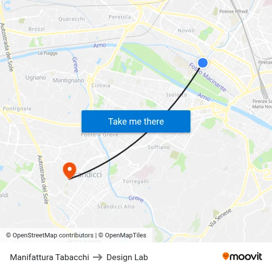 Tobacco Manufacture to Design Lab map