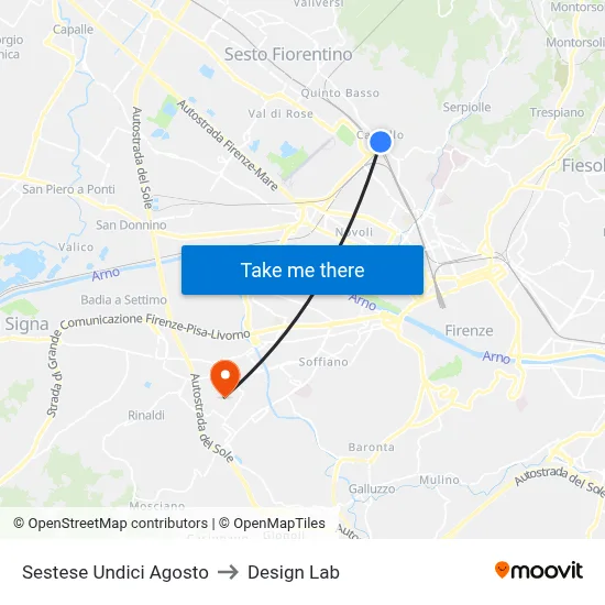 Sestese August Eleventh to Design Lab map