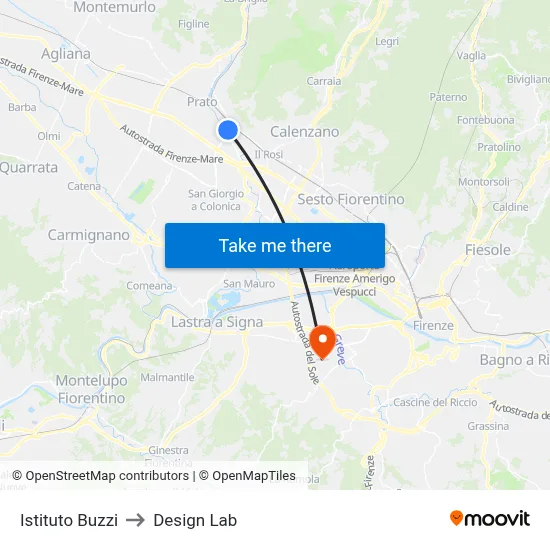 Buzzi Institute to Design Lab map