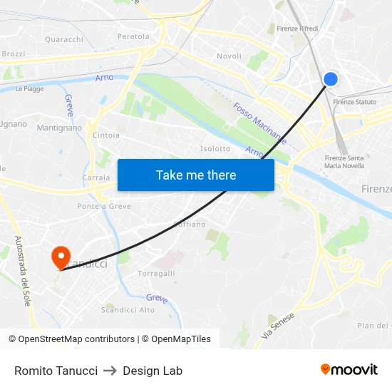 Romito Tanucci to Design Lab map
