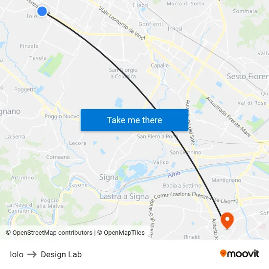 Iolo to Design Lab map
