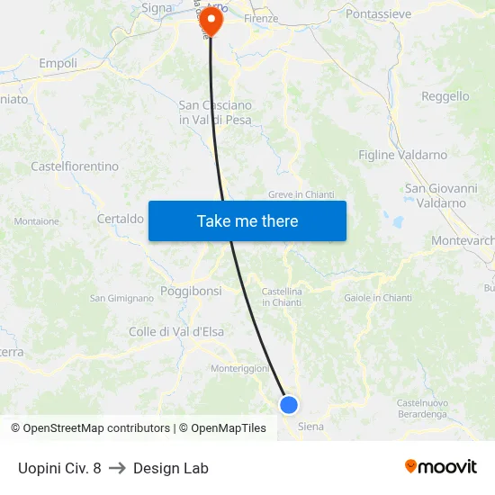 Uopini 8 to Design Lab map