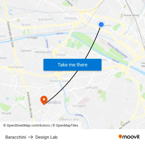 Baracchini to Design Lab map