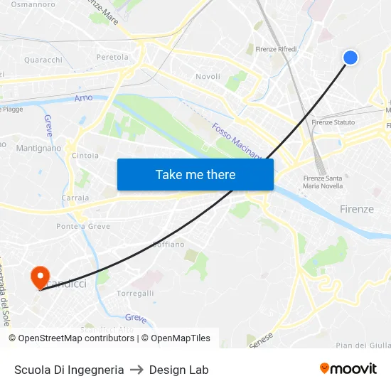 School of Engineering to Design Lab map