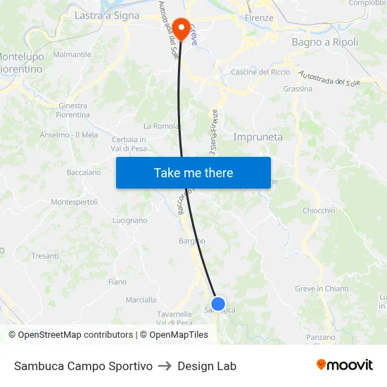Sambuca Sports Field to Design Lab map