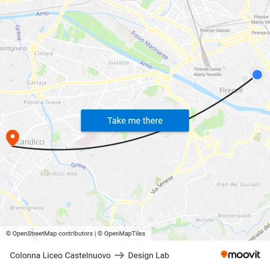 Colonna Castelnuovo High School to Design Lab map