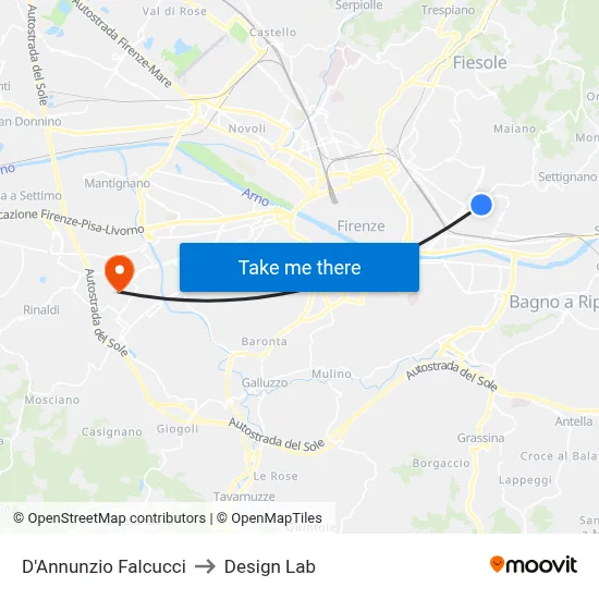 D'Annunzio Falcucci to Design Lab map