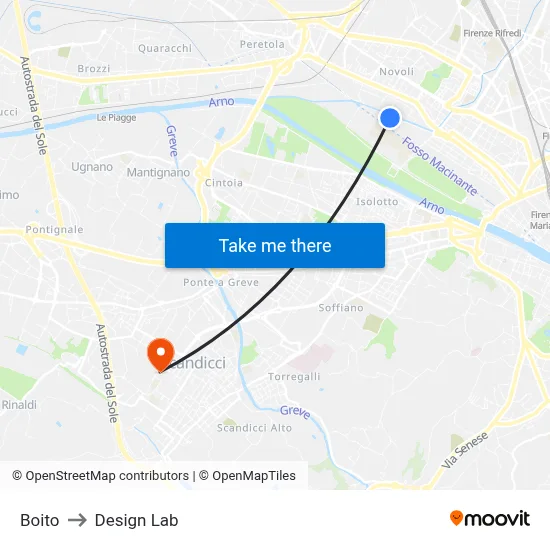 Boito to Design Lab map
