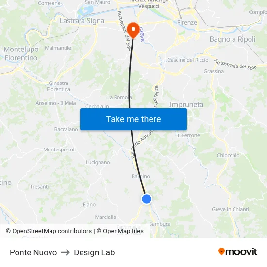 New Bridge to Design Lab map