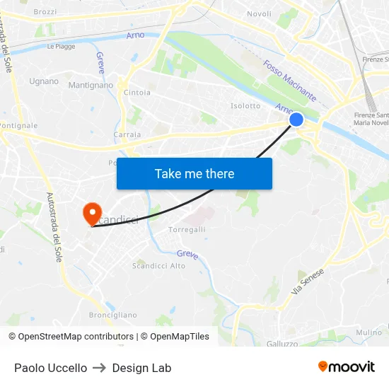 Paolo Uccello to Design Lab map
