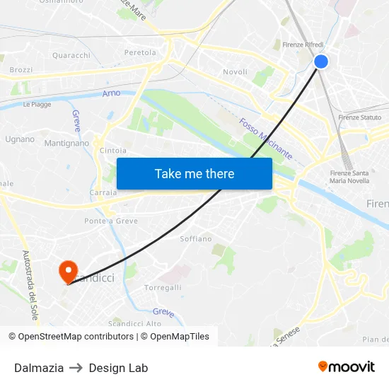 Dalmatia to Design Lab map