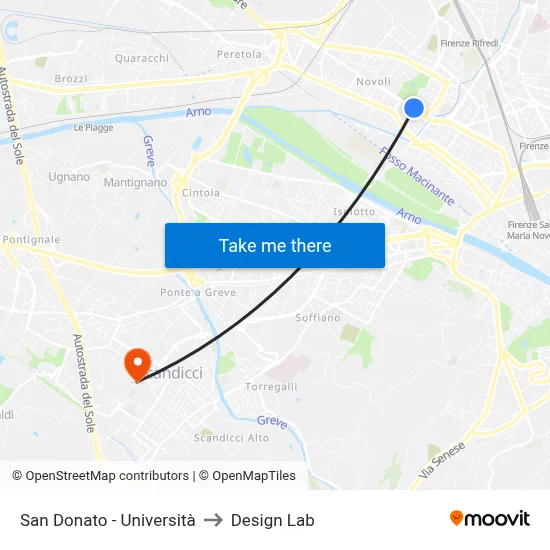San Donato - University to Design Lab map