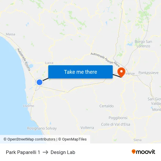Park Paparelli 1 to Design Lab map