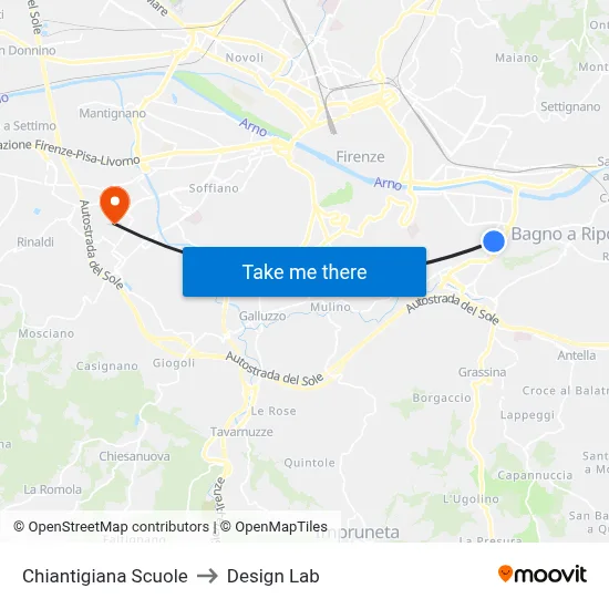Chiantigiana Schools to Design Lab map
